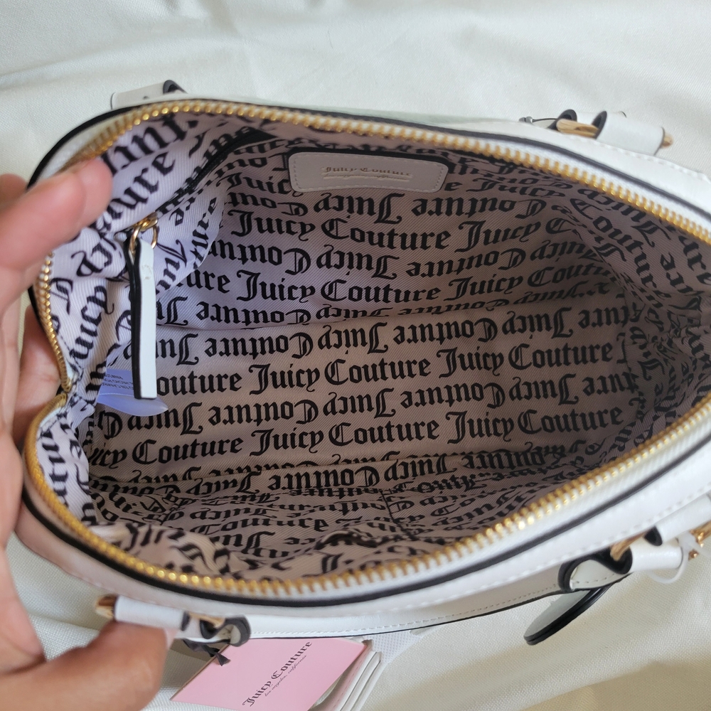 Juicy Couture Denim And White Heritage Satchel/Crossbody Bag - Picture 10 of 13